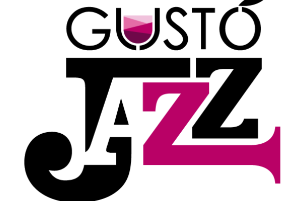 Logo Gustojazz Ok Bordo Bianco
